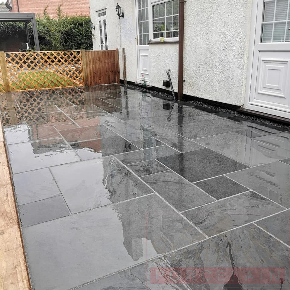 BRAZILIAN BLACK SLATE 4 SIZES CALIBRATED & SAWN EDGE
