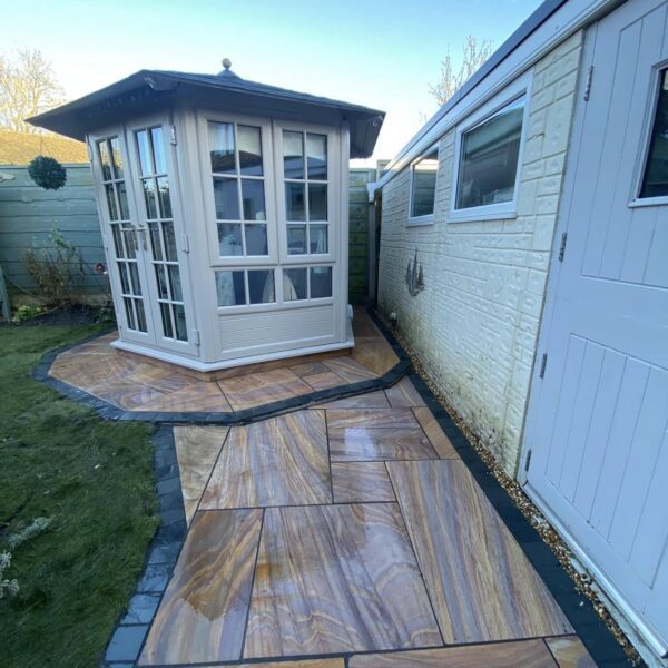 RAINBOW SANDSTONE 4 MIXED SIZE SAWN & HONED