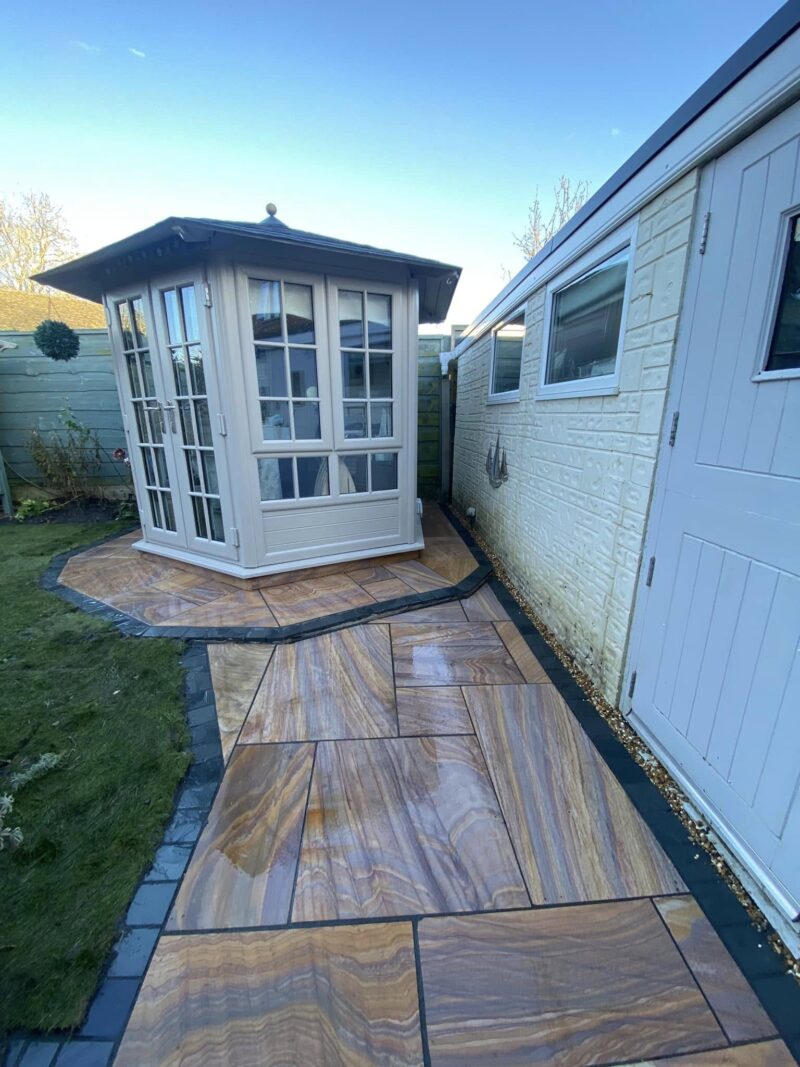 RAINBOW SANDSTONE 4 MIXED SIZE SAWN & HONED