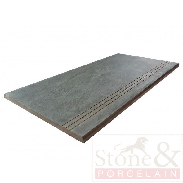 ANTHRACITE PORCELAIN 900X450 BULLNOSE