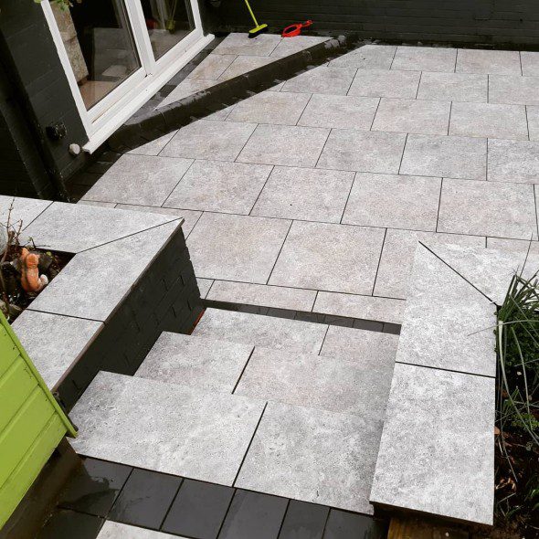 Silver Travertine Effect Porcelain Range